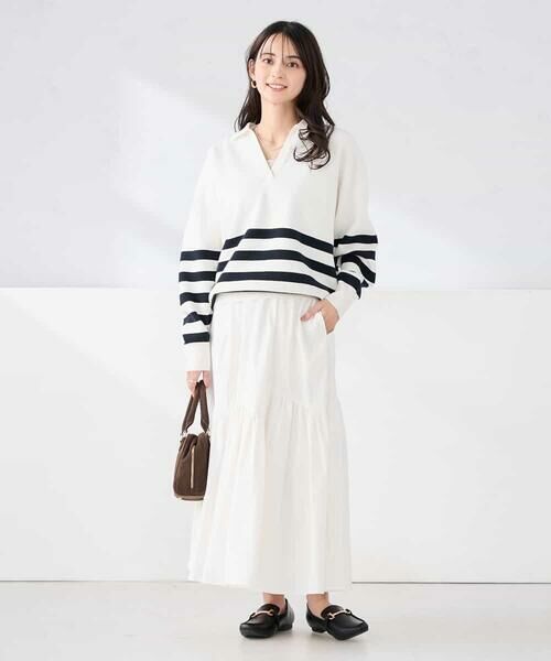 a.v.v / アー・ヴェ・ヴェ ロング・マキシ丈スカート | ナイロン切替スカート | 詳細4