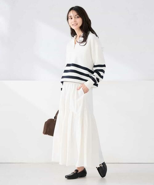a.v.v / アー・ヴェ・ヴェ ロング・マキシ丈スカート | ナイロン切替スカート | 詳細5