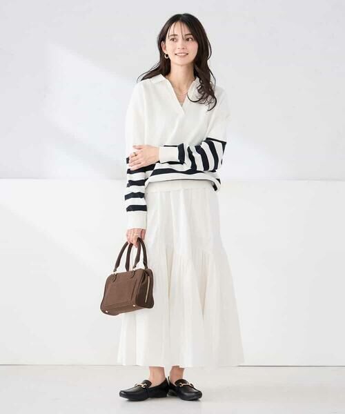 a.v.v / アー・ヴェ・ヴェ ロング・マキシ丈スカート | ナイロン切替スカート | 詳細6