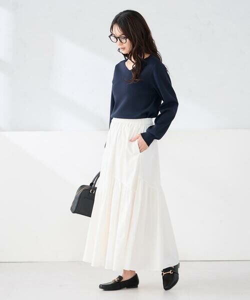 a.v.v / アー・ヴェ・ヴェ ロング・マキシ丈スカート | ナイロン切替スカート | 詳細9