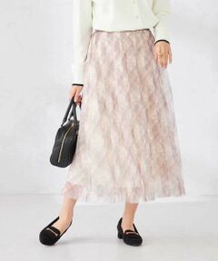 a.v.v / アー・ヴェ・ヴェ ロング・マキシ丈スカート | チェック柄チュールスカート