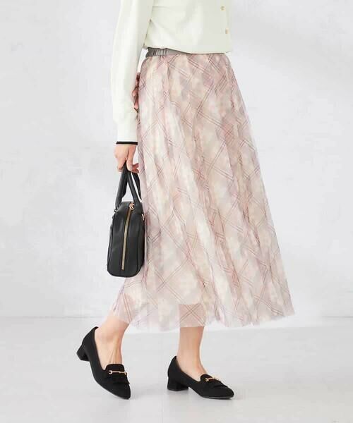 a.v.v / アー・ヴェ・ヴェ ロング・マキシ丈スカート | チェック柄チュールスカート | 詳細1