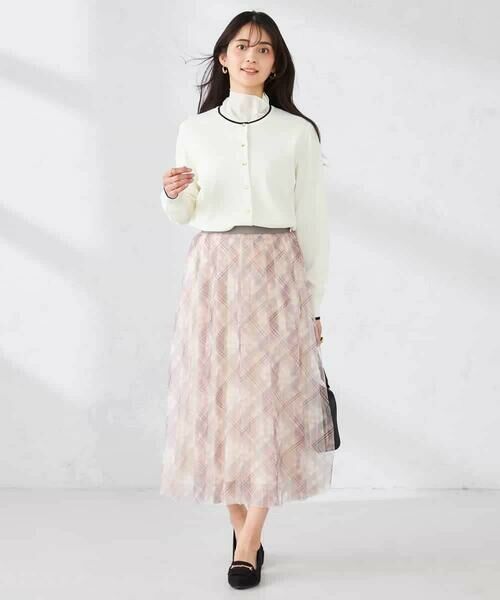 a.v.v / アー・ヴェ・ヴェ ロング・マキシ丈スカート | チェック柄チュールスカート | 詳細4
