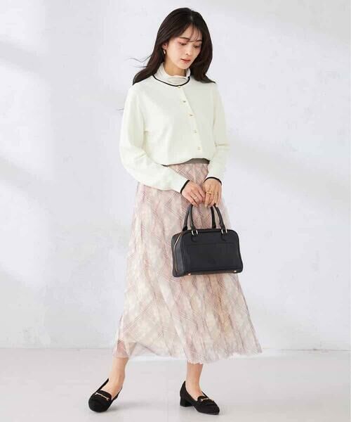 a.v.v / アー・ヴェ・ヴェ ロング・マキシ丈スカート | チェック柄チュールスカート | 詳細7