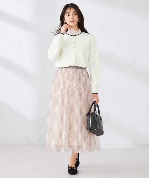 a.v.v / アー・ヴェ・ヴェ ロング・マキシ丈スカート | チェック柄チュールスカート | 詳細8