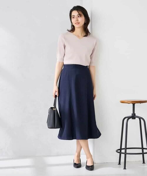 a.v.v / アー・ヴェ・ヴェ ロング・マキシ丈スカート | 【接触冷感/UVカット】リネンライクフレアスカート【セットアップ対応/アンチピリング】 | 詳細4