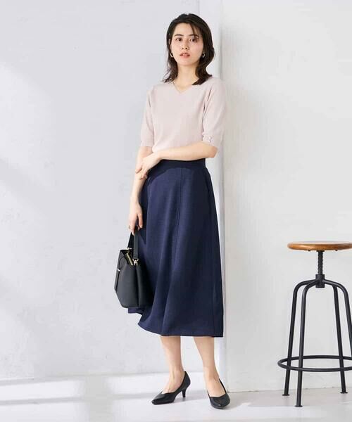 a.v.v / アー・ヴェ・ヴェ ロング・マキシ丈スカート | 【接触冷感/UVカット】リネンライクフレアスカート【セットアップ対応/アンチピリング】 | 詳細6