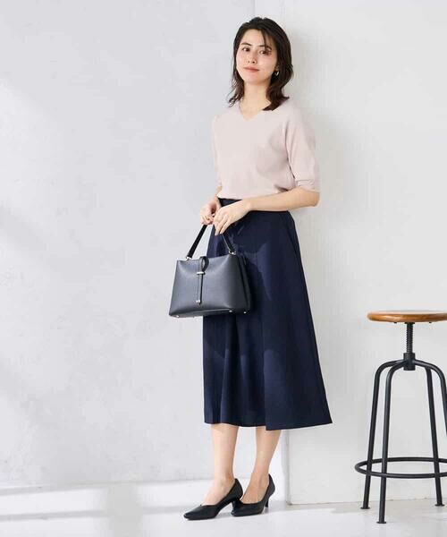 a.v.v / アー・ヴェ・ヴェ ロング・マキシ丈スカート | 【接触冷感/UVカット】リネンライクフレアスカート【セットアップ対応/アンチピリング】 | 詳細7