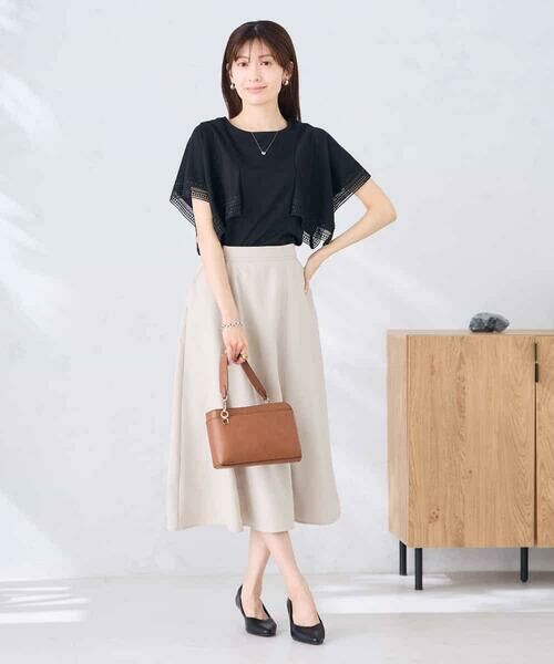 a.v.v / アー・ヴェ・ヴェ ロング・マキシ丈スカート | 【接触冷感/UVカット】リネンライクフレアスカート【セットアップ対応/アンチピリング】 | 詳細9