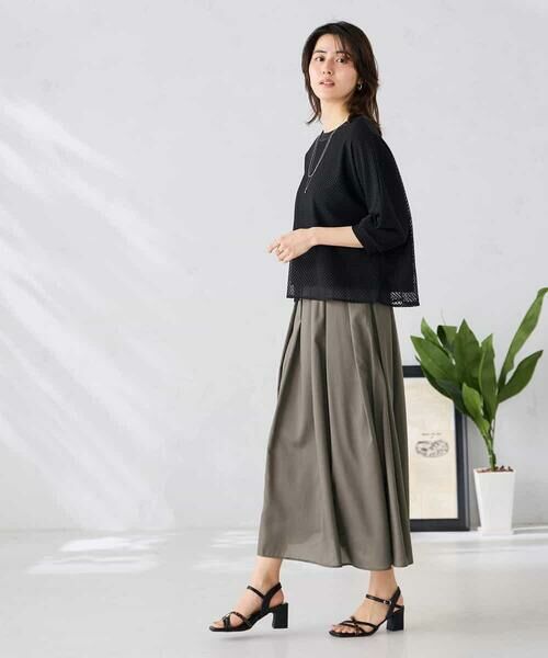 a.v.v / アー・ヴェ・ヴェ ロング・マキシ丈スカート | シアーフレアスカート | 詳細12