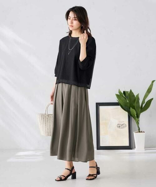 a.v.v / アー・ヴェ・ヴェ ロング・マキシ丈スカート | シアーフレアスカート | 詳細13