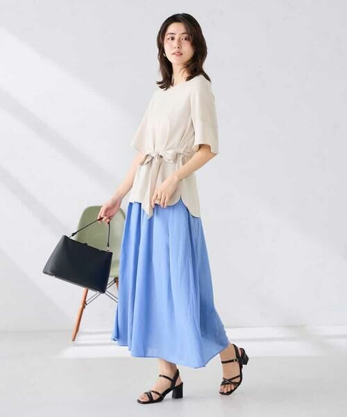 a.v.v / アー・ヴェ・ヴェ ロング・マキシ丈スカート | シアーフレアスカート | 詳細5