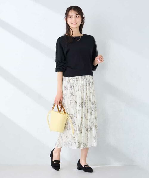 a.v.v / アー・ヴェ・ヴェ ロング・マキシ丈スカート | 【洗える】フラワープリントランダムプリーツスカート | 詳細11