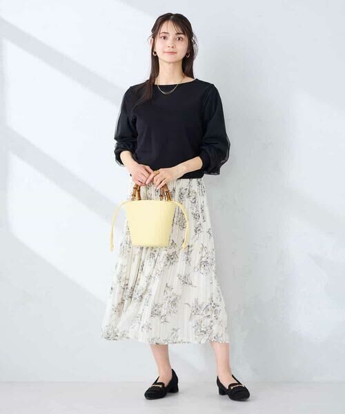 a.v.v / アー・ヴェ・ヴェ ロング・マキシ丈スカート | 【洗える】フラワープリントランダムプリーツスカート | 詳細12