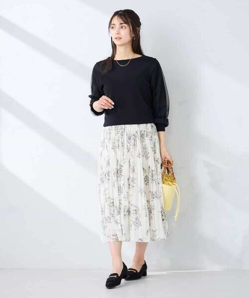 a.v.v / アー・ヴェ・ヴェ ロング・マキシ丈スカート | 【洗える】フラワープリントランダムプリーツスカート | 詳細13