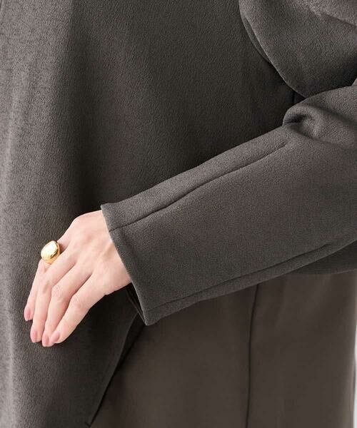 a.v.v / アー・ヴェ・ヴェ ノーカラージャケット | 異素材切り替えノーカラーブルゾン | 詳細21