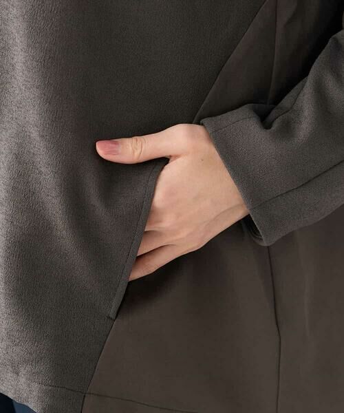 a.v.v / アー・ヴェ・ヴェ ノーカラージャケット | 異素材切り替えノーカラーブルゾン | 詳細23
