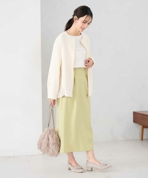 a.v.v / アー・ヴェ・ヴェ ノーカラージャケット | 異素材切り替えノーカラーブルゾン | 詳細6