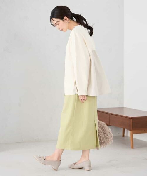 a.v.v / アー・ヴェ・ヴェ ノーカラージャケット | 異素材切り替えノーカラーブルゾン | 詳細9