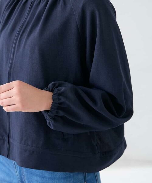 a.v.v / アー・ヴェ・ヴェ ノーカラージャケット | 【接触冷感/UVカット】リネンライクノーカラージップブルゾン【セットアップ対応/アンチピリング】 | 詳細23