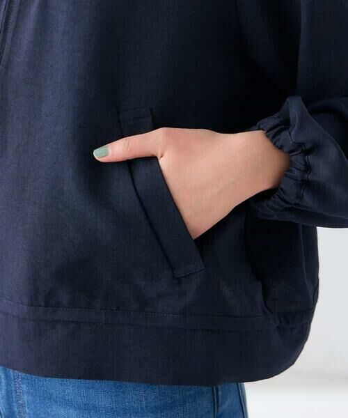 a.v.v / アー・ヴェ・ヴェ ノーカラージャケット | 【接触冷感/UVカット】リネンライクノーカラージップブルゾン【セットアップ対応/アンチピリング】 | 詳細24