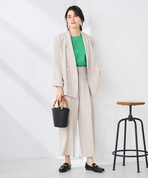 a.v.v / アー・ヴェ・ヴェ セットアップ | 【接触冷感/UVカット】リネンライクダブルブレストジャケット【セットアップ対応/アンチピリング】 | 詳細11