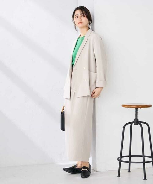 a.v.v / アー・ヴェ・ヴェ セットアップ | 【接触冷感/UVカット】リネンライクダブルブレストジャケット【セットアップ対応/アンチピリング】 | 詳細12