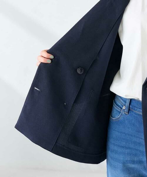 a.v.v / アー・ヴェ・ヴェ セットアップ | 【接触冷感/UVカット】リネンライクダブルブレストジャケット【セットアップ対応/アンチピリング】 | 詳細28