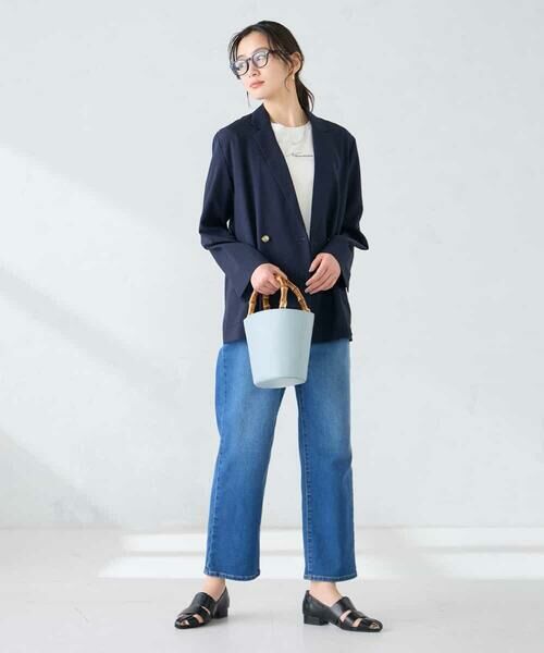 a.v.v / アー・ヴェ・ヴェ セットアップ | 【接触冷感/UVカット】リネンライクダブルブレストジャケット【セットアップ対応/アンチピリング】 | 詳細5