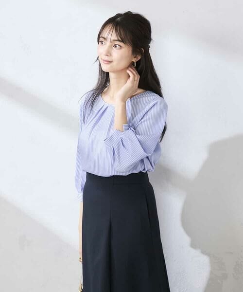 a.v.v / アー・ヴェ・ヴェ カットソー | タックスリーブストライプカットソー | 詳細10