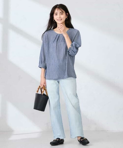 a.v.v / アー・ヴェ・ヴェ カットソー | タックスリーブストライプカットソー | 詳細4