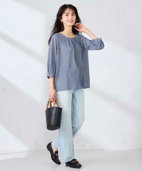 a.v.v / アー・ヴェ・ヴェ カットソー | タックスリーブストライプカットソー | 詳細6