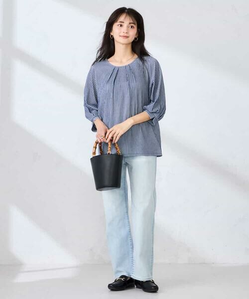 a.v.v / アー・ヴェ・ヴェ カットソー | タックスリーブストライプカットソー | 詳細7