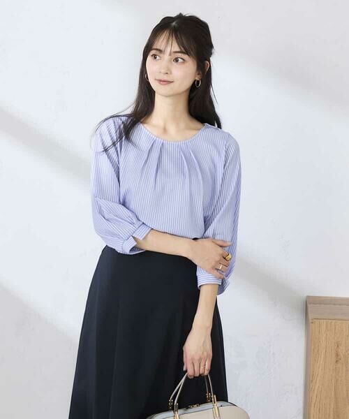 a.v.v / アー・ヴェ・ヴェ カットソー | タックスリーブストライプカットソー | 詳細8