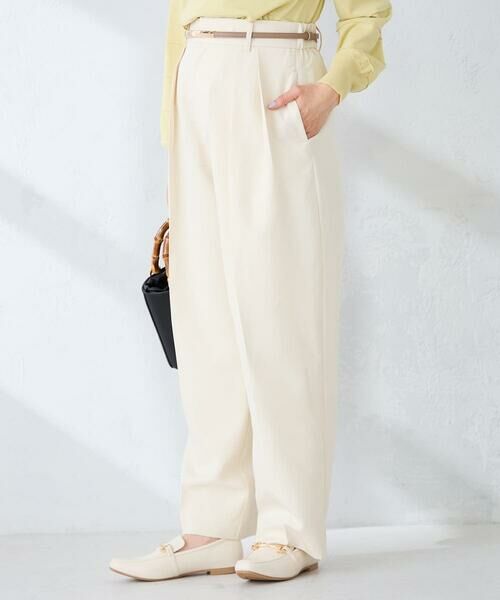 a.v.v / アー・ヴェ・ヴェ その他パンツ | 【雑誌InRed(宝島社)4月号掲載/洗える】タックテーパードパンツ | 詳細2