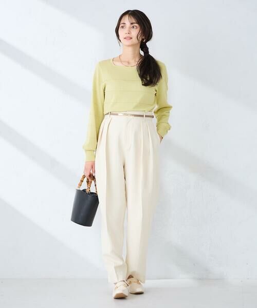 a.v.v / アー・ヴェ・ヴェ その他パンツ | 【雑誌InRed(宝島社)4月号掲載/洗える】タックテーパードパンツ | 詳細3