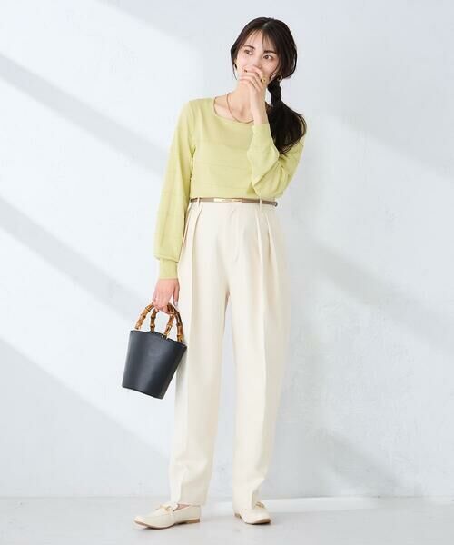 a.v.v / アー・ヴェ・ヴェ その他パンツ | 【雑誌InRed(宝島社)4月号掲載/洗える】タックテーパードパンツ | 詳細4