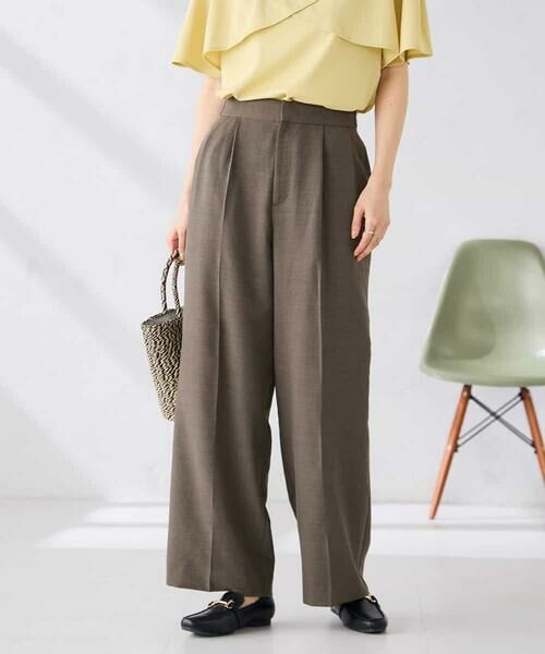 a.v.v / アー・ヴェ・ヴェ その他パンツ | 【接触冷感/UVカット】リネンライク2タックワイドパンツ【セットアップ対応/アンチピリング】 | 詳細18