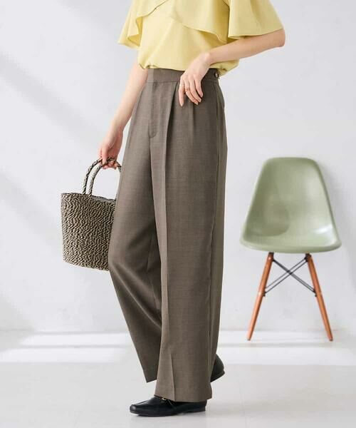 a.v.v / アー・ヴェ・ヴェ その他パンツ | 【接触冷感/UVカット】リネンライク2タックワイドパンツ【セットアップ対応/アンチピリング】 | 詳細19