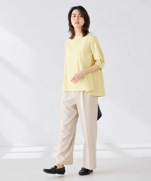 a.v.v / アー・ヴェ・ヴェ その他パンツ | 【接触冷感/UVカット】リネンライク2タックワイドパンツ【セットアップ対応/アンチピリング】 | 詳細2