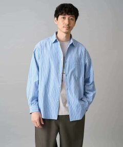 a.v.v / アー・ヴェ・ヴェ シャツ・ブラウス | 【洗濯機で洗える/毛玉になりにくい】ワイドストレッチストライプシャツ