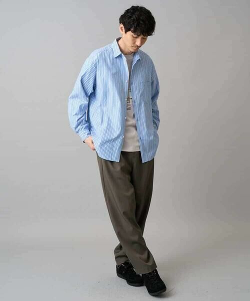 a.v.v / アー・ヴェ・ヴェ シャツ・ブラウス | 【洗濯機で洗える/毛玉になりにくい】ワイドストレッチストライプシャツ | 詳細10