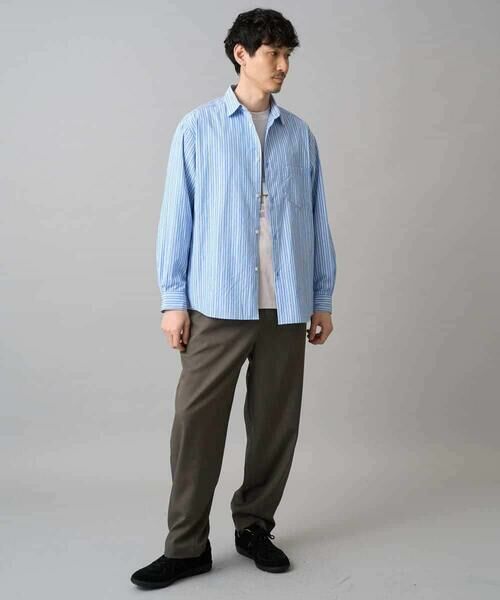 a.v.v / アー・ヴェ・ヴェ シャツ・ブラウス | 【洗濯機で洗える/毛玉になりにくい】ワイドストレッチストライプシャツ | 詳細11