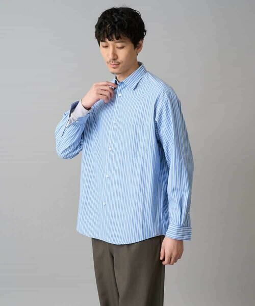 a.v.v / アー・ヴェ・ヴェ シャツ・ブラウス | 【洗濯機で洗える/毛玉になりにくい】ワイドストレッチストライプシャツ | 詳細25
