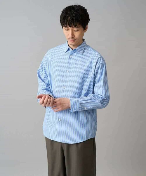 a.v.v / アー・ヴェ・ヴェ シャツ・ブラウス | 【洗濯機で洗える/毛玉になりにくい】ワイドストレッチストライプシャツ | 詳細26