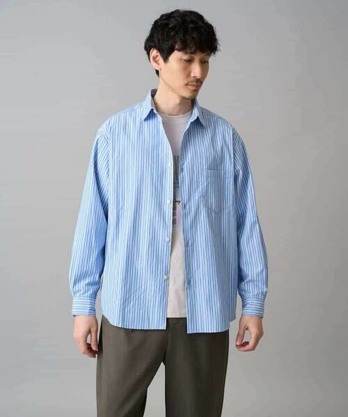 a.v.v / アー・ヴェ・ヴェ シャツ・ブラウス | 【洗濯機で洗える/毛玉になりにくい】ワイドストレッチストライプシャツ | 詳細27