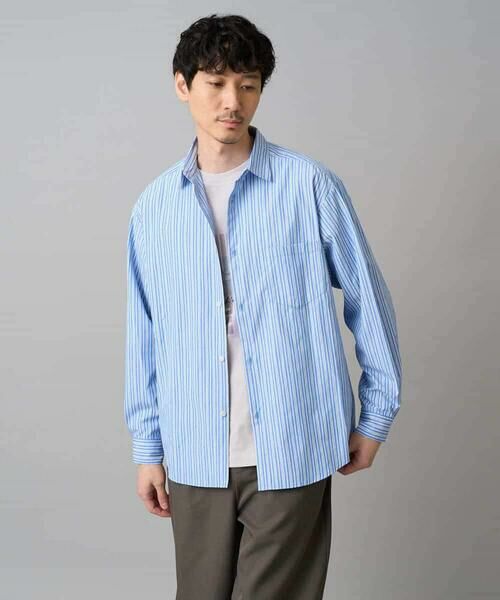 a.v.v / アー・ヴェ・ヴェ シャツ・ブラウス | 【洗濯機で洗える/毛玉になりにくい】ワイドストレッチストライプシャツ | 詳細28