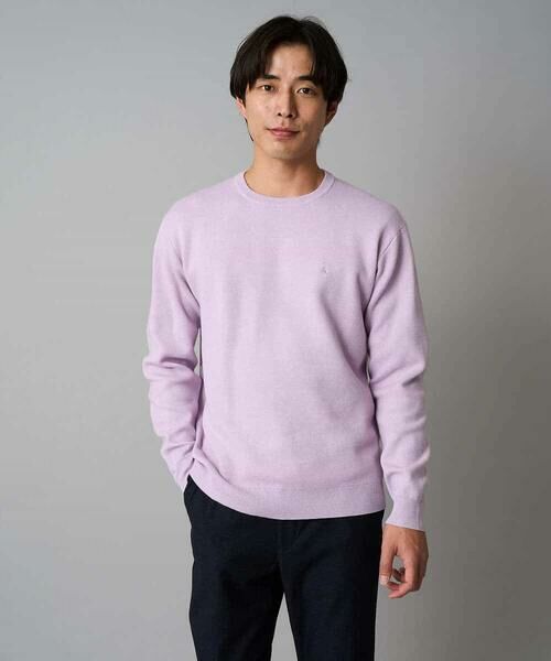 a.v.v / アー・ヴェ・ヴェ ニット・セーター | 【洗濯機で洗える】ジャカードクルーネックニット（ラベンダー）