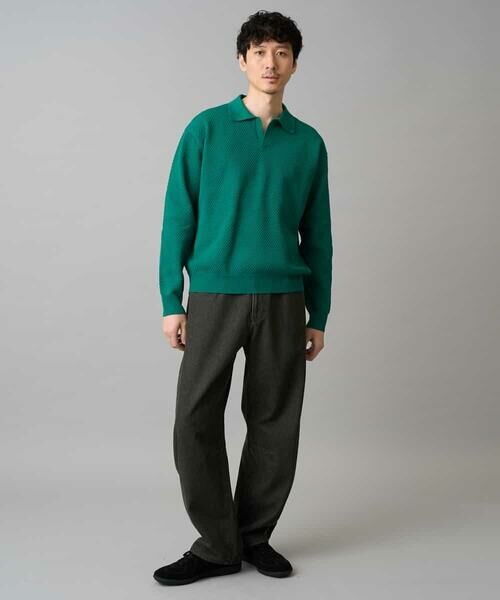 a.v.v / アー・ヴェ・ヴェ ニット・セーター | 【洗濯機で洗える】ポップコーンスキッパーニットポロ | 詳細1