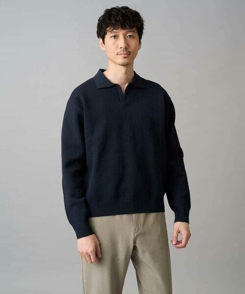 a.v.v / アー・ヴェ・ヴェ ニット・セーター | 【洗濯機で洗える】ポップコーンスキッパーニットポロ | 詳細9